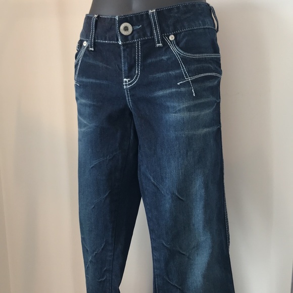 Guess jeans 1981. Daredevil boot cut denim with grommets. - Picture 5 of 10